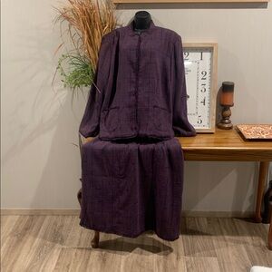 Sag Harbor Deep Purple Women's Skirt Set